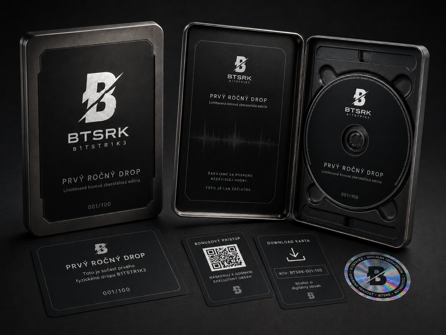 B1TSTR1K3 First Year Drop collector edition mockup